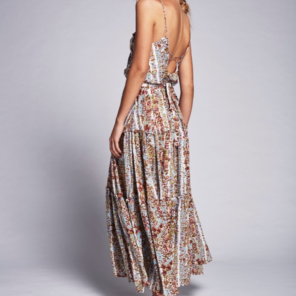 Free People Valerie Floral Boho Maxi Dress Size XS - Picture 2 of 8